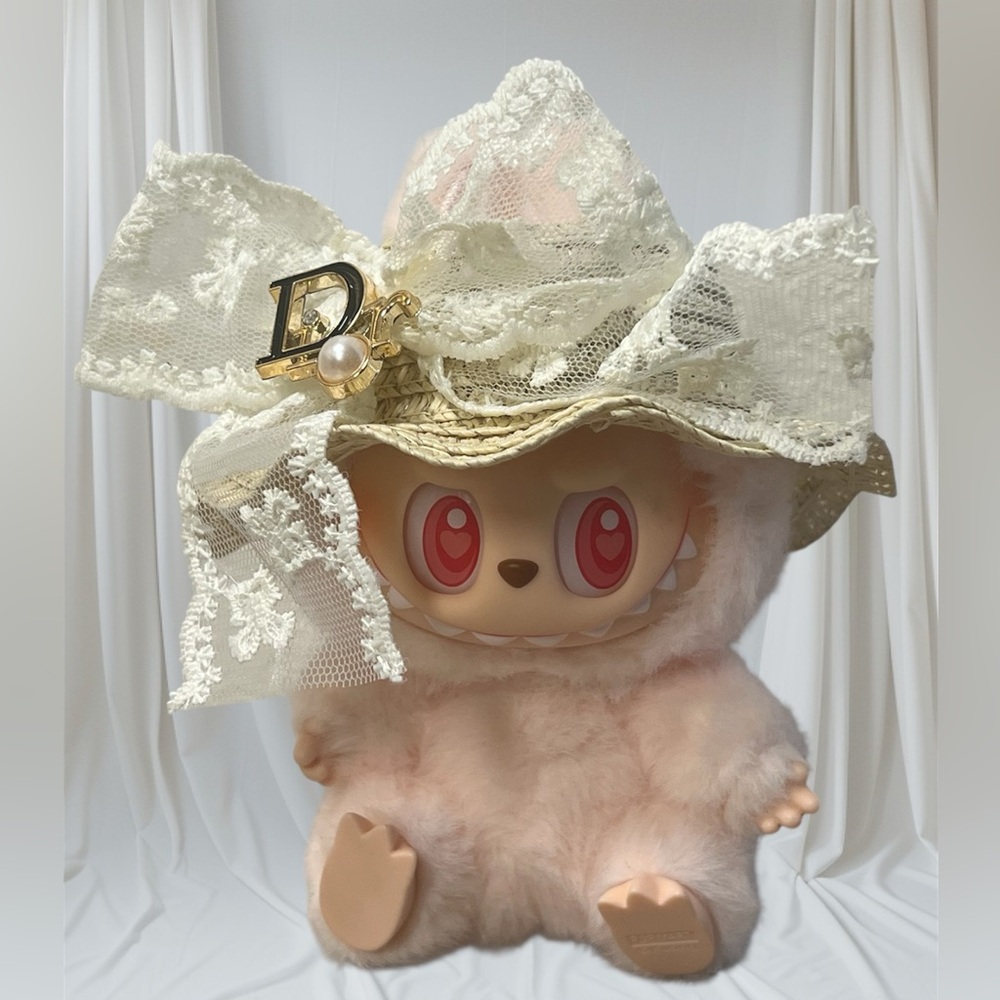 Lace Hat for Labubu ( Doll not included )